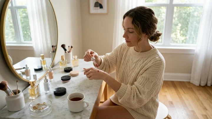 Collage neuer Beauty-Produkte für den Herbst